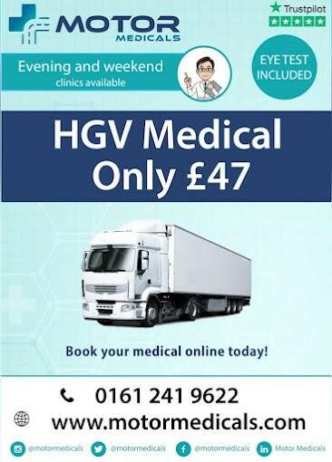 Motor Medicals Radcliffe Clinic - D4, Taxi, LGV, PCV, Lorry, and C1 Medicals by GMC Registered Doctors - HGV Medical only £47 - 5-star rated service