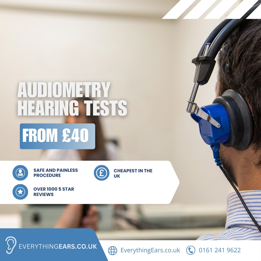 Hearing test at Everything Ears with qualified audiometrists in Manchester.